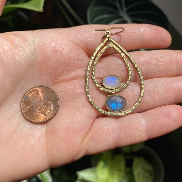 Moonstone & Labradorite earrings - Picture 4 of 5